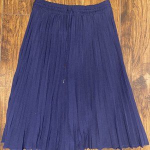 Anne Klein Royal Blue Pleated Midi Skirt Summer Office Casual